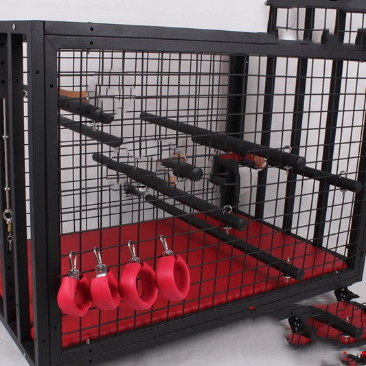 BDSM Roleplay Furniture - Metal Cage With Accessories