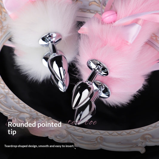 Simple Household Use Bow-knot Bell Fox Tail Metal Toy İntimate wellness accessory