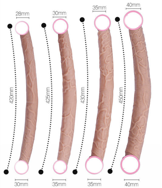 Women's Double-headed Dragon Liquid Silicone Massage Toy “Comfort-fit design”