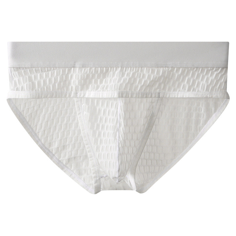 Men's Elegant Lace Briefs - Mid-Rise U Pouch Underwear