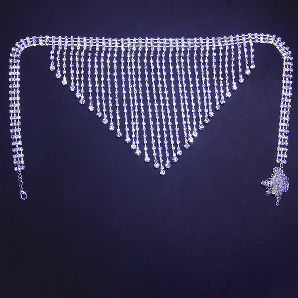 İntimate wellness Fashion And Fully-jewelled Tassel Underwear Waist