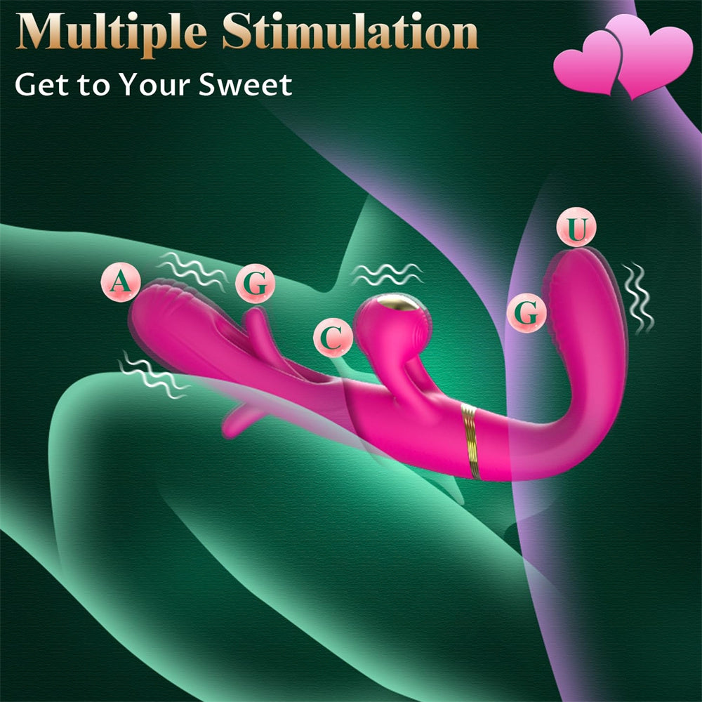 Wellness Device With 9 Rubbing 10 Flapping & 10 Vibrating Modes - Multi-Function Personal Massager