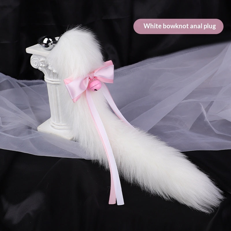 Simple Household Use Bow-knot Bell Fox Tail Metal Toy İntimate wellness accessory