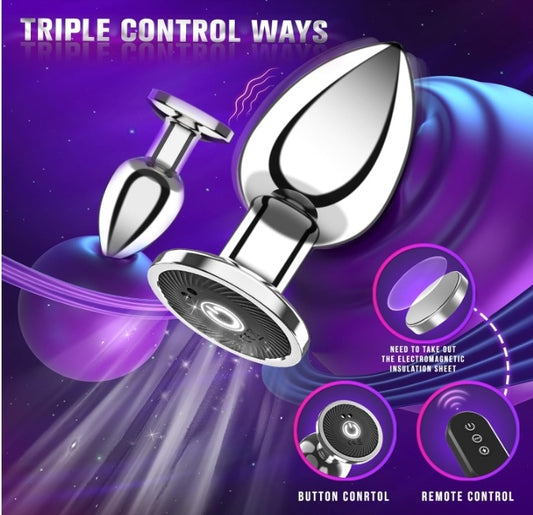Plug Butt Plug With Remote Control For Men And women With 10 Vibration Modes, “Comfort-fit design”