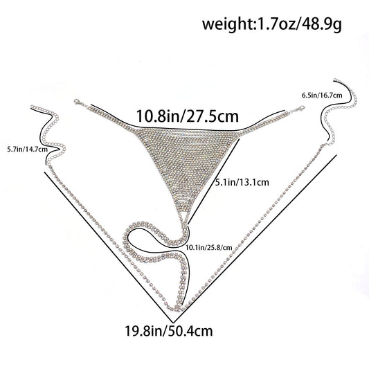 Rhinestone Tassel Bikini Underwear Body Chains Elegant , couple experience