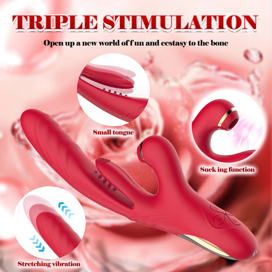 3 In 1 Wellness Device - Suction Tongue Personal Massager For Triple Stimulation
