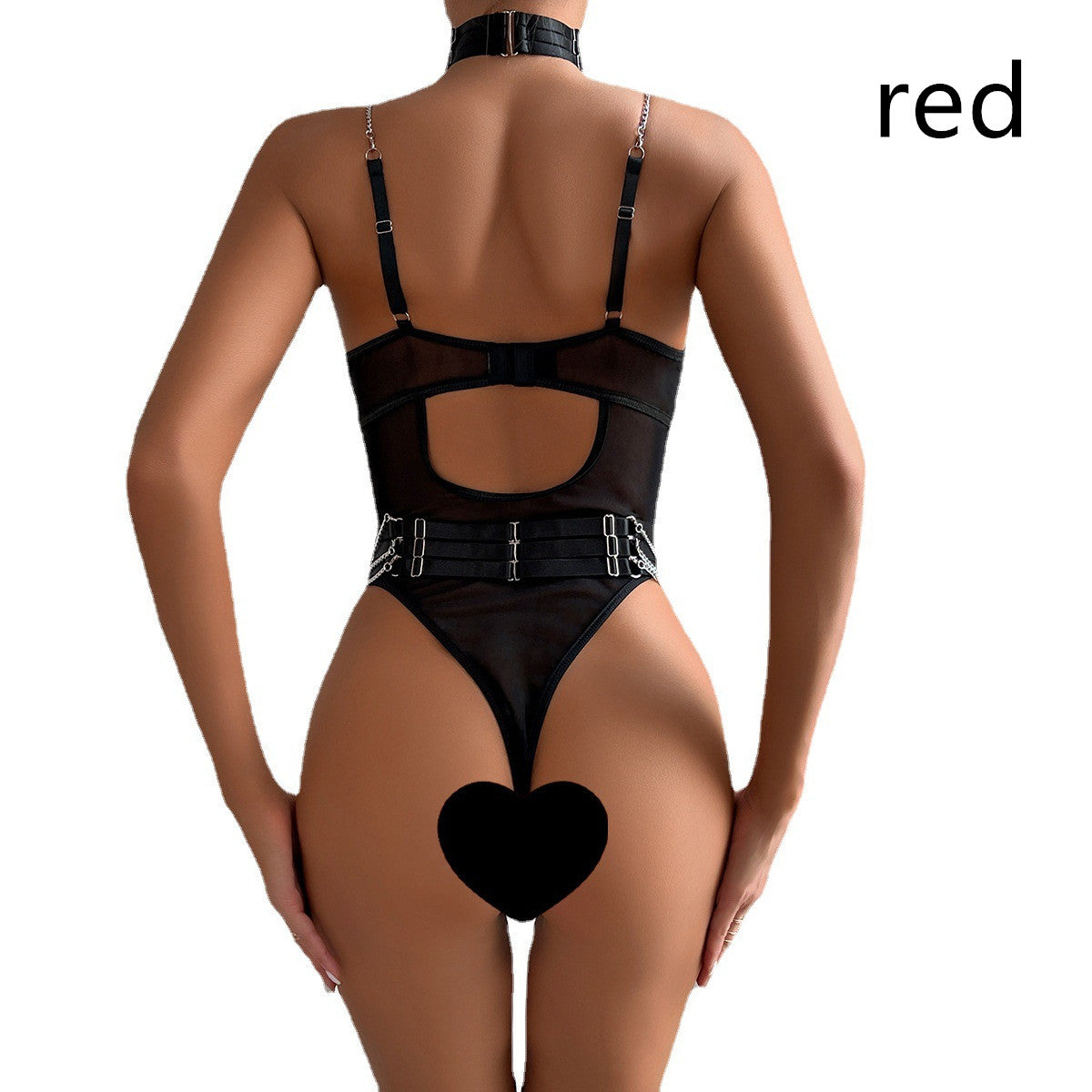 Underwear See-through Push Up, Slim Halter Two-piece Set