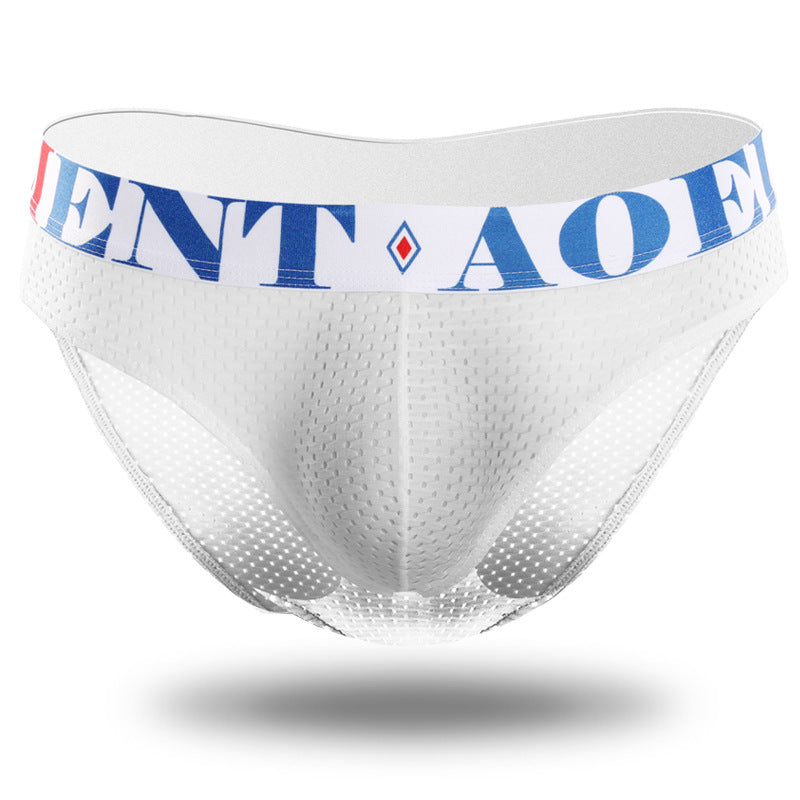 Men's U-convex Thin Sports Breathable Ice Silk Net Yarn Shorts Underwear