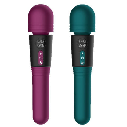 Double-headed AV Wand LCD Screen Female Warming Vibrating Wand Rechargeable