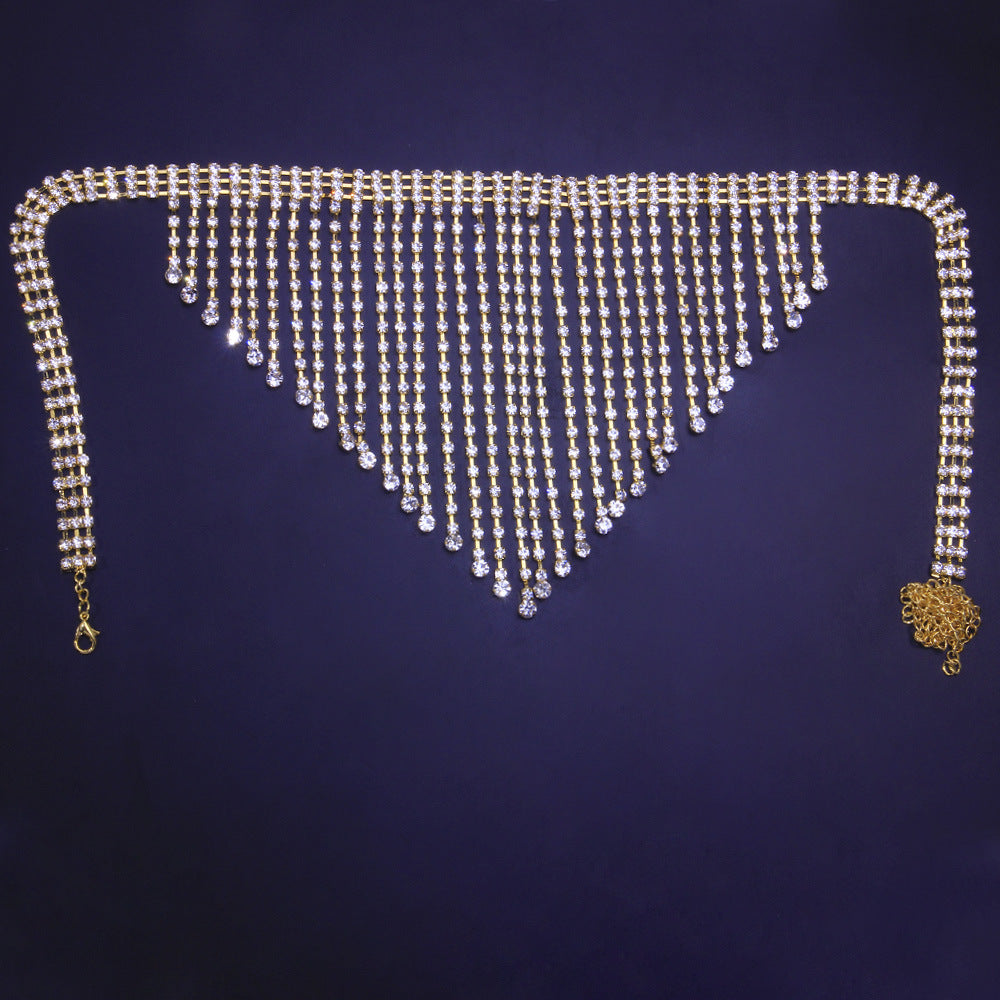 İntimate wellness Fashion And Fully-jewelled Tassel Underwear Waist