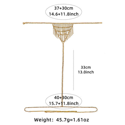 İntimate wellness  Waist T-back Rhinestone,  Body Chains Underwear