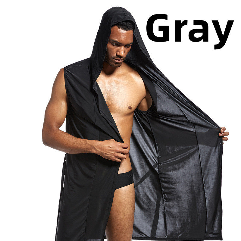Men's Underwear Bathrobe Night-robe Soft Silk, İntimate wellness