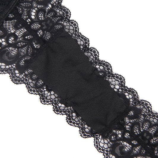 Large Black Zipper Babydoll With Garter, elegant