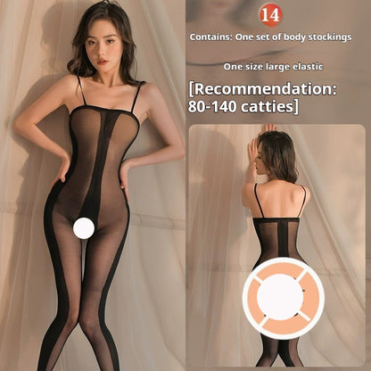 Lingerie Open-end Passion Transparent Sense Mesh Bodysuit