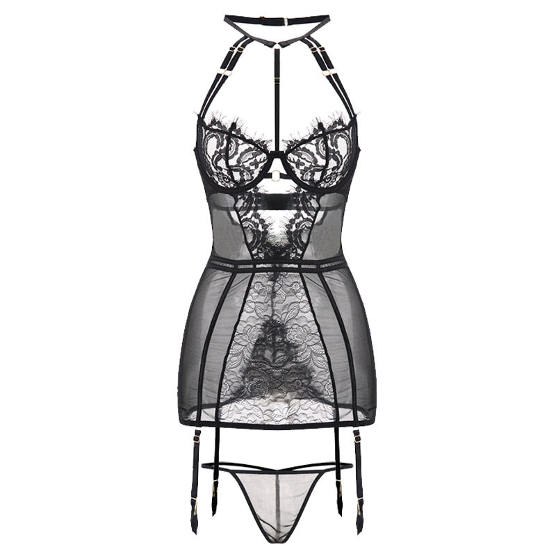 tight-fitting buttocks uniform temptation pajamas- Elegant , couple experience