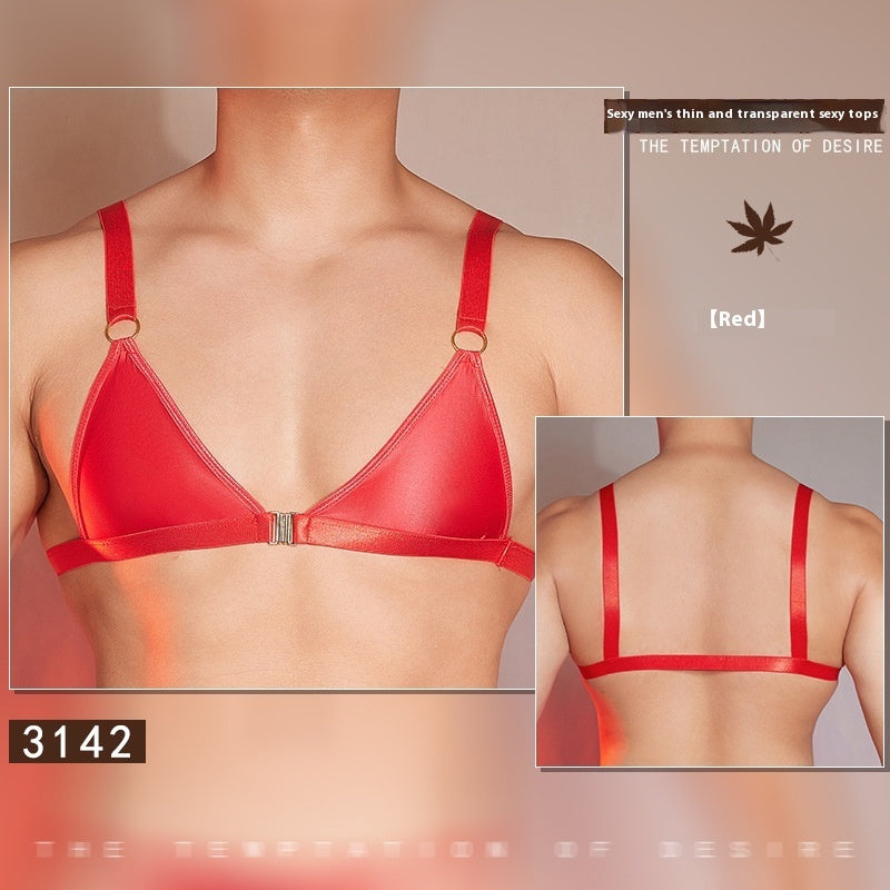 Men's Metal Ring Suspenders Three-Piece Suit - Elegant Underwear, LGBT Pride Collection