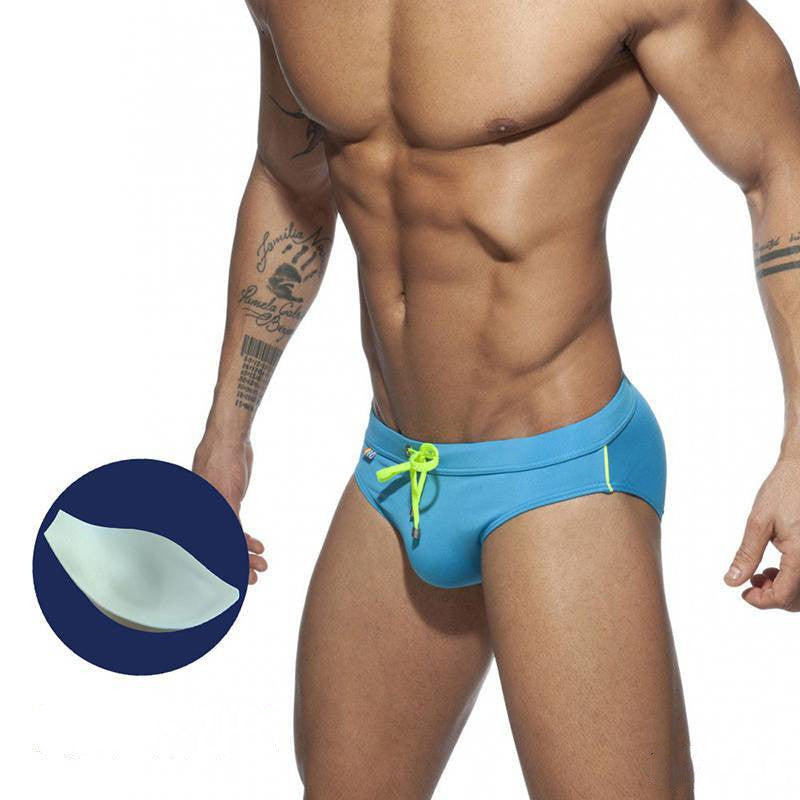 Rainbow Pocket Swim Briefs realistic Aggressive Low-waisted Men