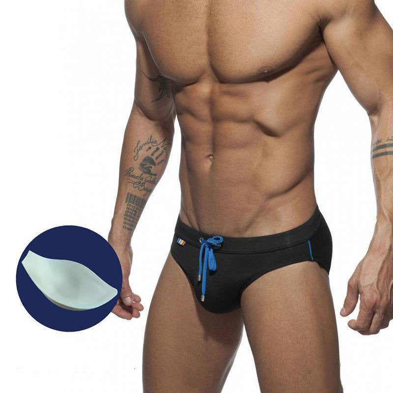 Rainbow Pocket Swim Briefs realistic Aggressive Low-waisted Men