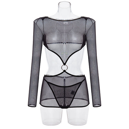Elegant Comfortable Sheer Mesh Design Lingerie