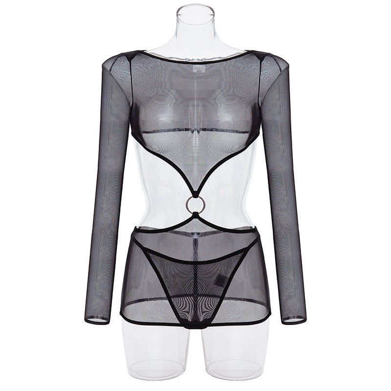 Elegant Comfortable Sheer Mesh Design Lingerie