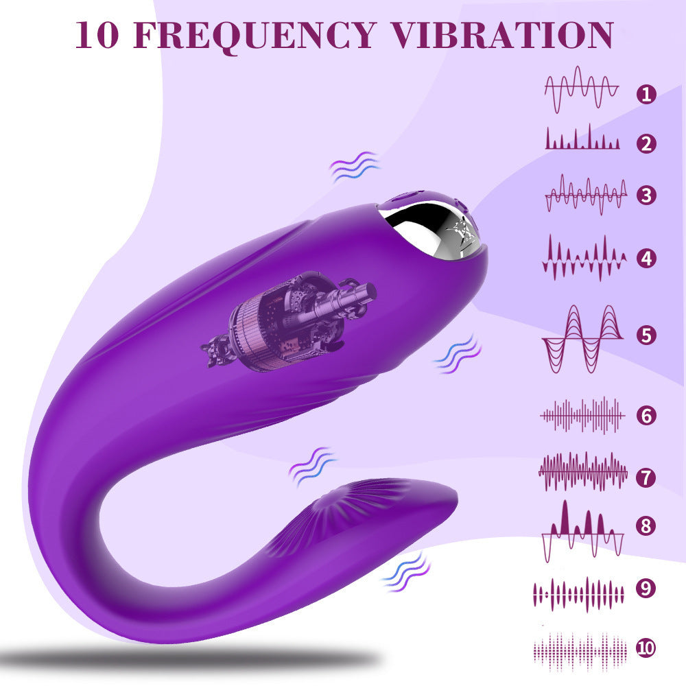 Small Portable U-Shaped Wellness Device With 10 Vibration Modes - Wearable Personal Massager