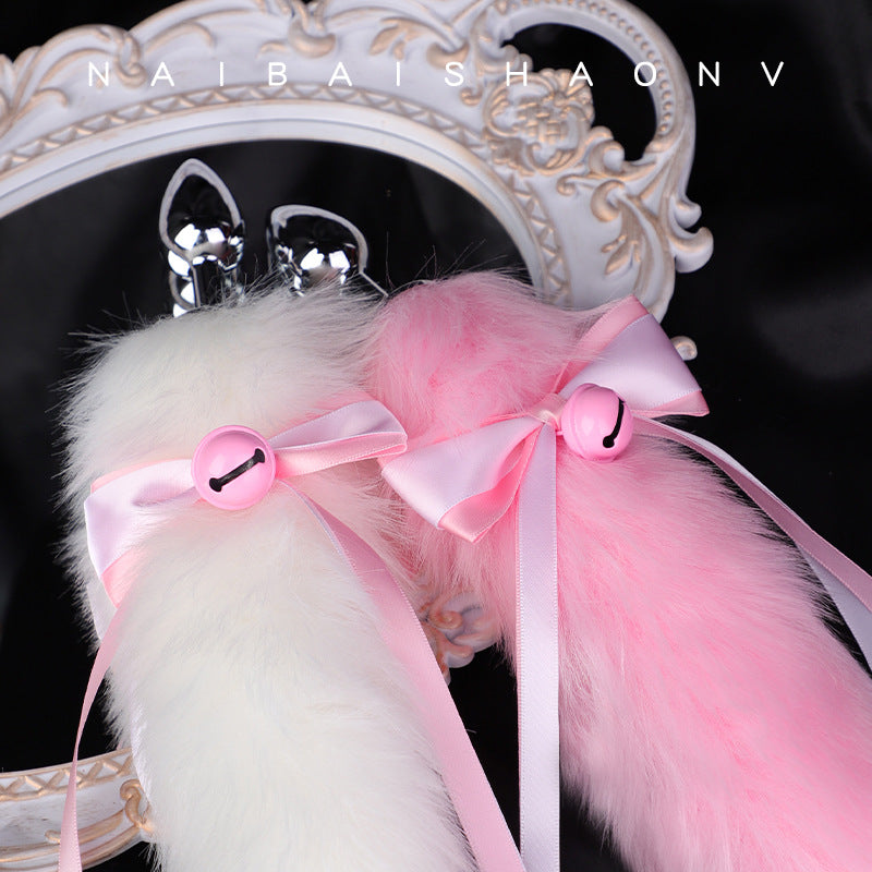 Simple Household Use Bow-knot Bell Fox Tail Metal Toy İntimate wellness accessory