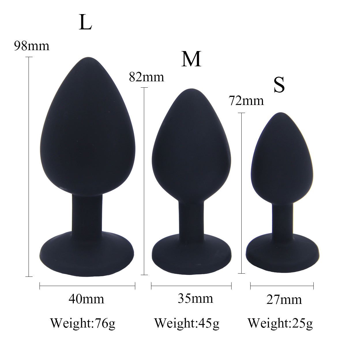 Premium Silicone Wellness Plug Set - 3-Piece Graduated Size Collection