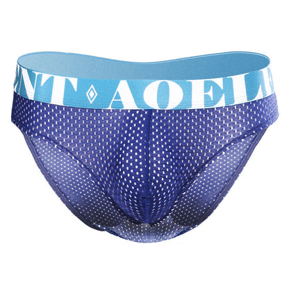 Men's U-convex Thin Sports Breathable Ice Silk Net Yarn Shorts Underwear