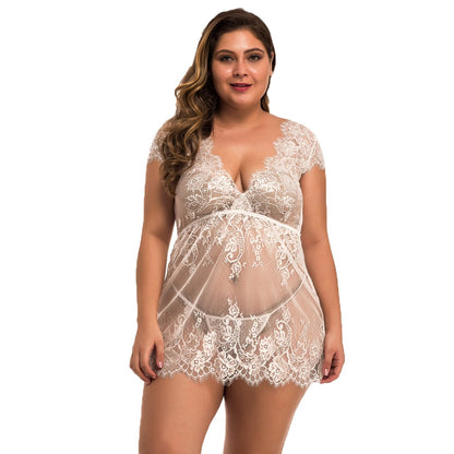 Large size close fitting doll women's Pajama mesh underwear