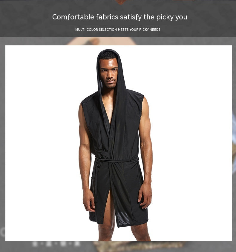 Men's Underwear Bathrobe Night-robe Soft Silk, İntimate wellness