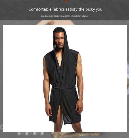 Men's Underwear Bathrobe Night-robe Soft Silk, İntimate wellness