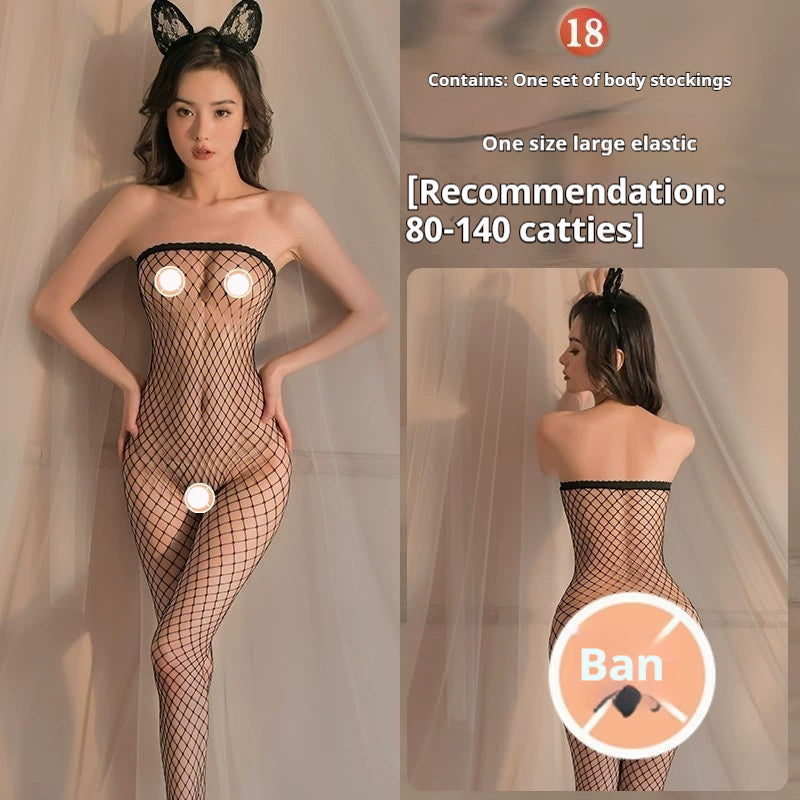 Lingerie Open-end Passion Transparent Sense Mesh Bodysuit