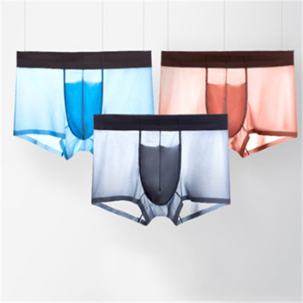 Ice silk underwear men's summer breathable ultra-thin quick-drying boxer