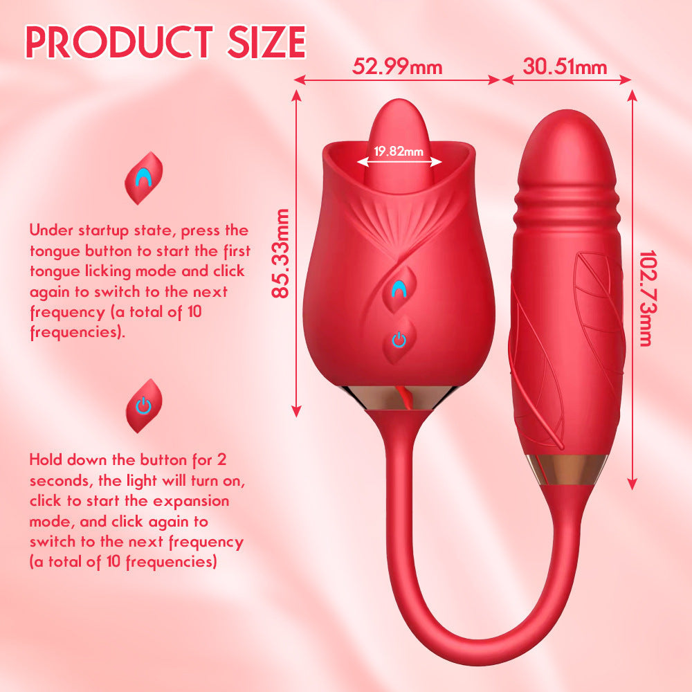 Wellness Device For Women & Couples - 2 in 1 Massager With 10 Vibration Modes, Dual Use Design, USB Rechargeable