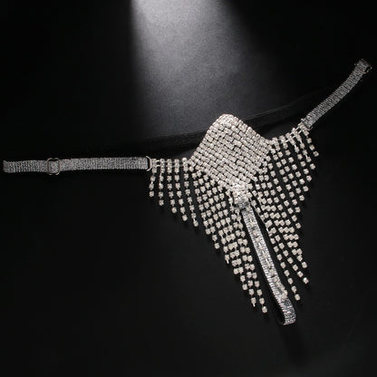 Rhinestone Tassel Underwear ,   İntimate wellness     Diamond Body Chains