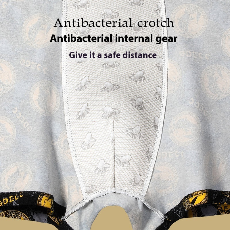 Men's Pure Cotton Comfortable Boxer Briefs Breathable Plus Size High-end Gift Box,