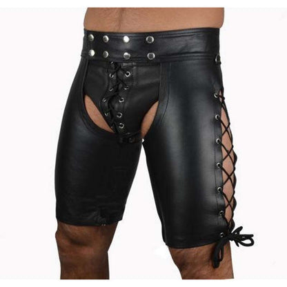 men's underwear, patent leather men's leggings, wild leather shorts