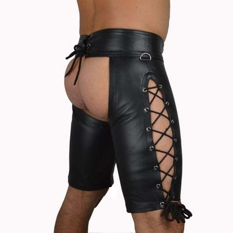 men's underwear, patent leather men's leggings, wild leather shorts