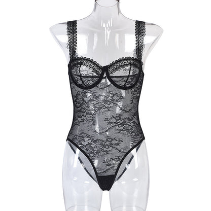 Women's One-piece ,  İntimate wellness Lace Flowers Comfortable Close-fitting