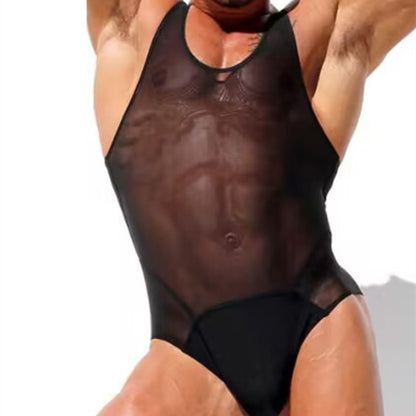 Men's Sheer Mesh Sports Fitness Beach Jumpsuit Men's Fierce Men's Elegant , couple experience