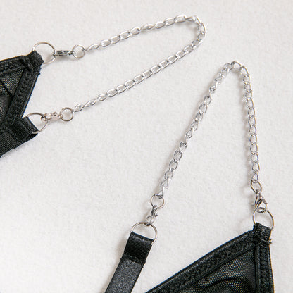 Underwear See-through Push Up,  Slim Halter Two-piece Set