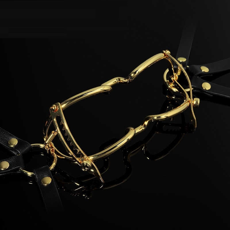 Metal Forced Mouth Cup Binding Toys Deep Throat Ball Gag,