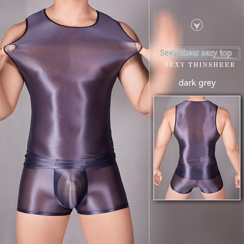 Men's  İntimate wellness Nylon Underwear Tight, Super Elastic Vest
