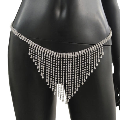 İntimate wellness Fashion And Fully-jewelled Tassel Underwear Waist