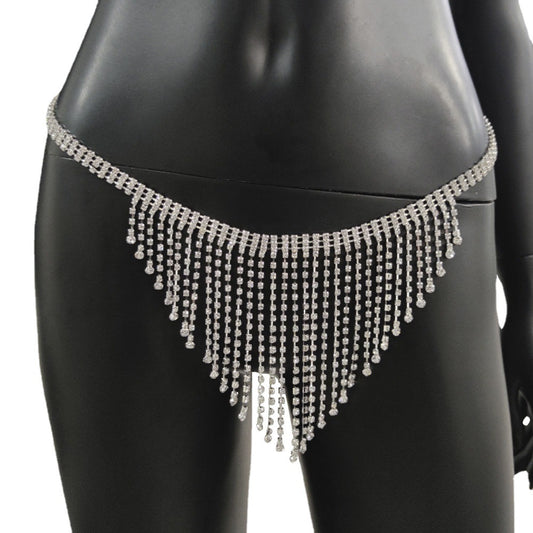 İntimate wellness Fashion And Fully-jewelled Tassel Underwear Waist