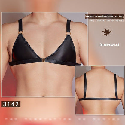 Men's Metal Ring Suspenders Three-Piece Suit - Elegant Underwear, LGBT Pride Collection