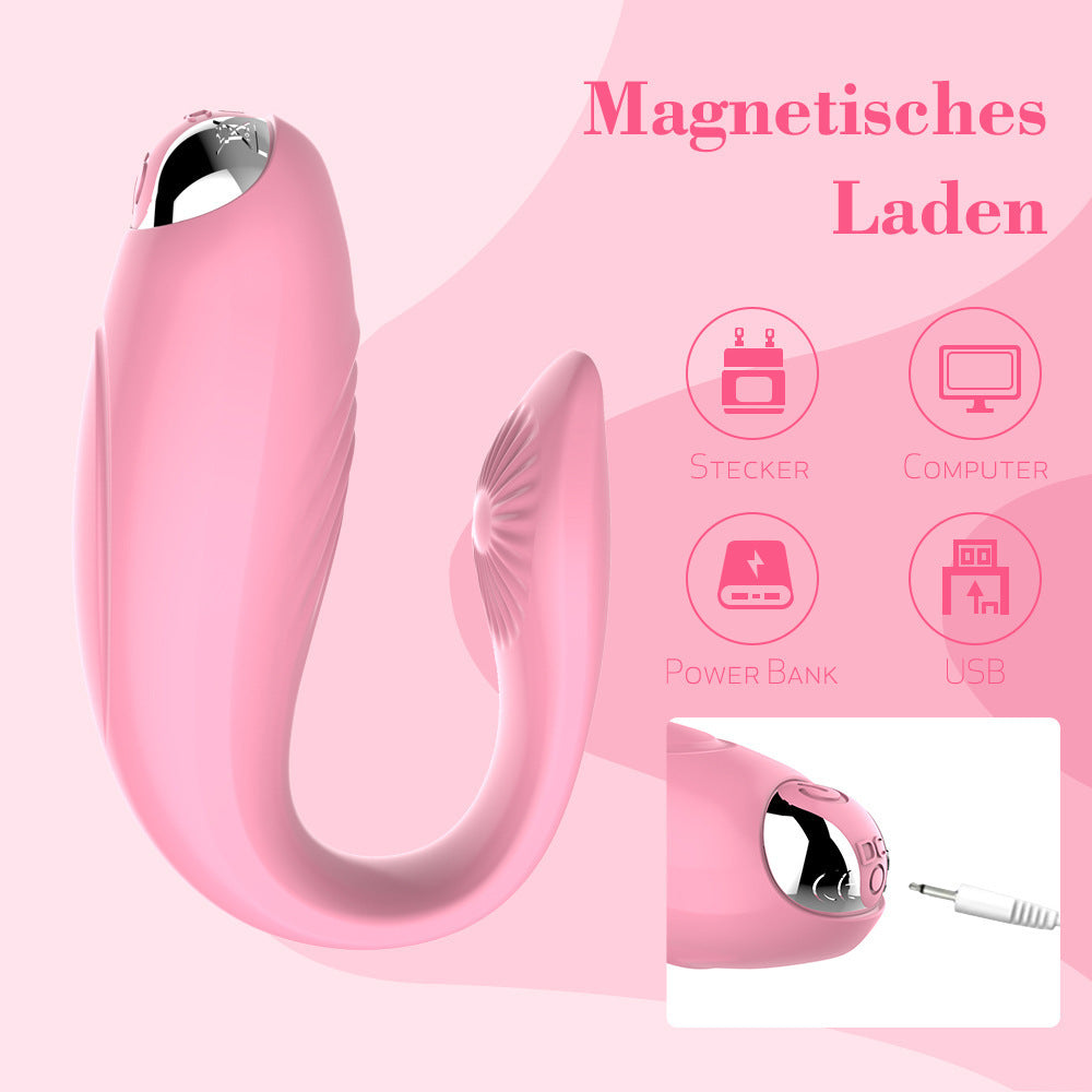 Small Portable U-Shaped Wellness Device With 10 Vibration Modes - Wearable Personal Massager