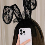 Lingerie PVC Mirror Bunny High Fork Black Tube Top Patent Leather Jumpsuit, Elegant , couple experience