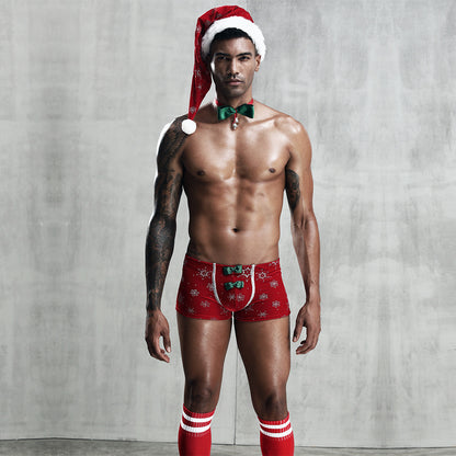Underwear Christmas Outfit Men's Bar Nightclub Show - Elegant Couple Experience