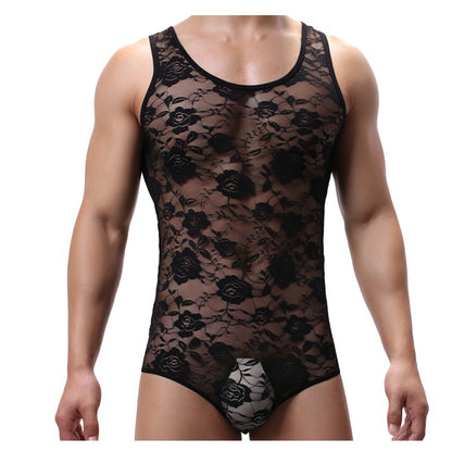 Men's Underwear One-piece Shapewear Lace Vest elegant , special , lingerie